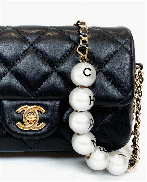 chanel pearl chain bag|chanel small quilted bag.